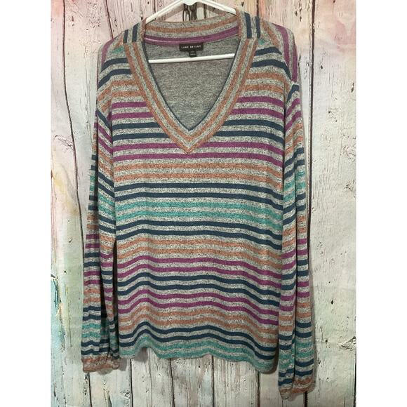 Lane Bryant Striped Sweater Plus Size 14/16 - Picture 1 of 11